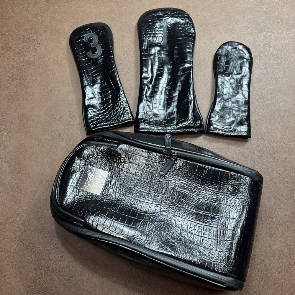 ULTRA RARE!! TAYLORMADE X VESSEL First Edition CROCODILE LEATHER Bag Set 20/50